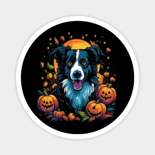 Border Collie Halloween Magnet